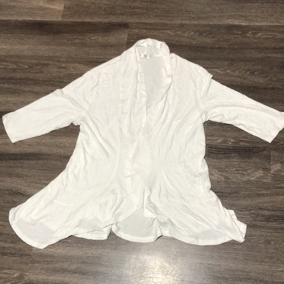 Bluetime White Lightweight Draped Cardigan - Size M - Picture 3 of 6